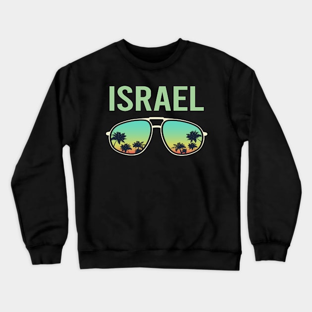 Cool Glasses - Israel Name Crewneck Sweatshirt by songuk